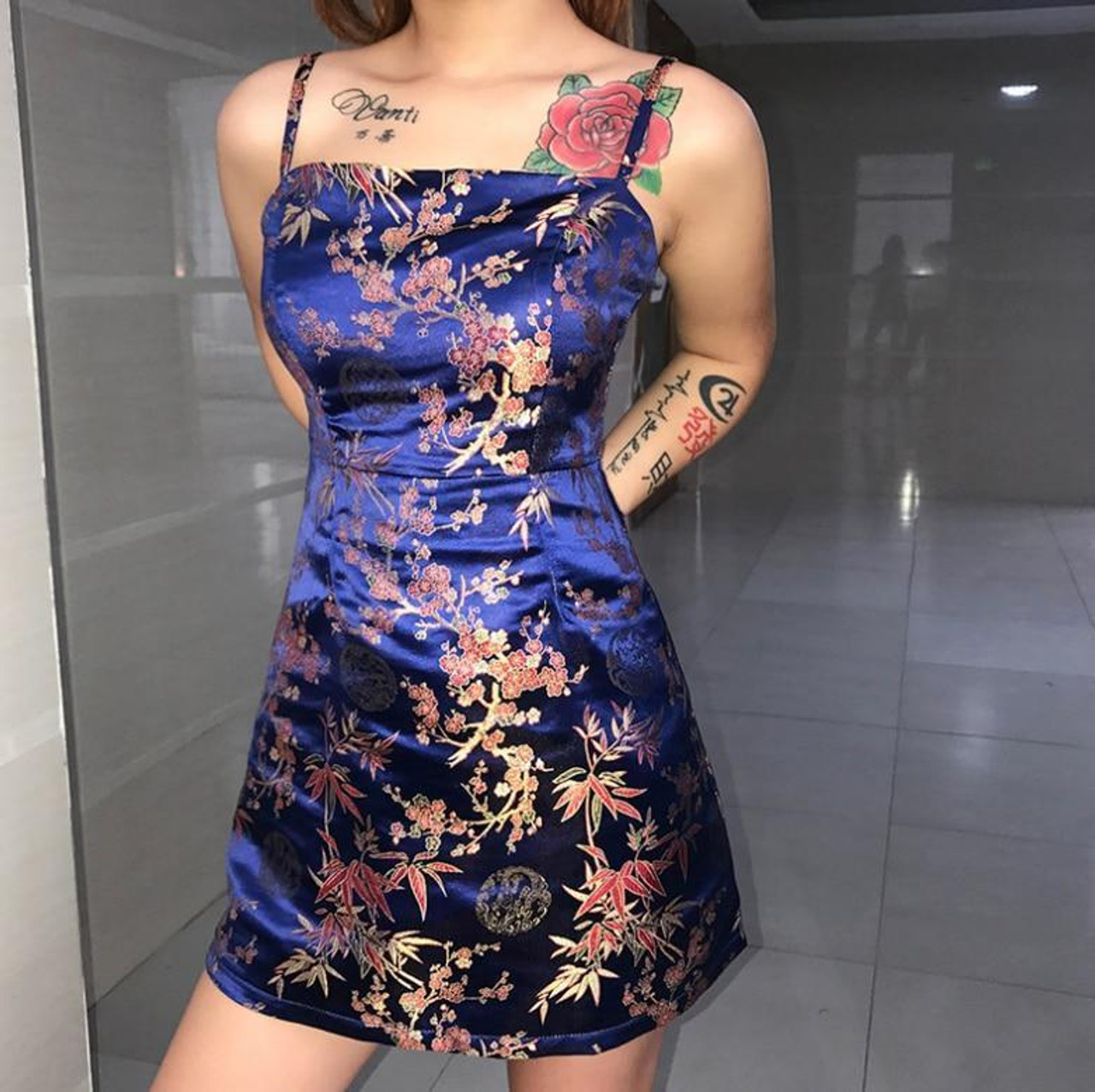 KOREAN STYLE SEXY SATIN MINI DRESS ...